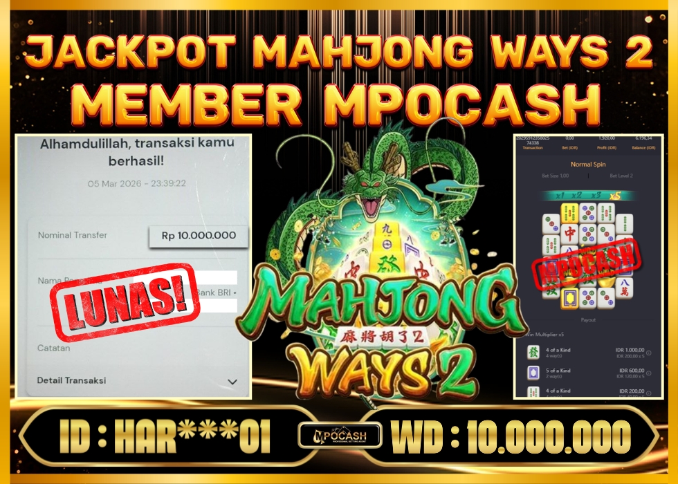 MPOCASH JACKPOT MAHJONG WAYS 2